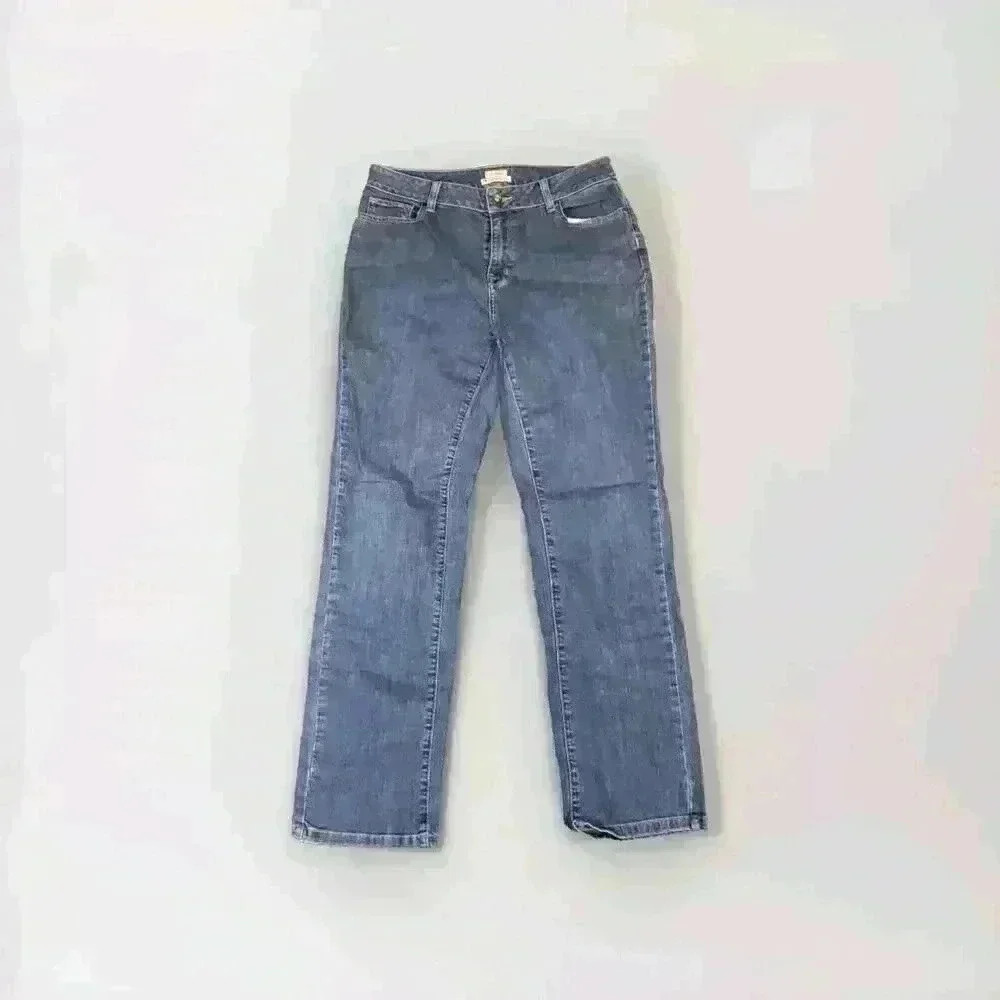 L.L. Bean Women's Classic Fit Bootcut Jeans Size 12MT Medium Wash High Rise